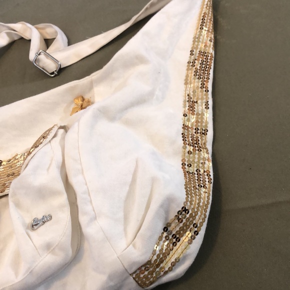 CANDIE’S hobo shoulder gold tone sequined BAG - Picture 4 of 16